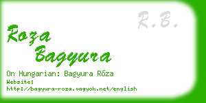 roza bagyura business card